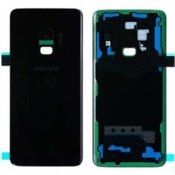 Vitre Arrière + Lentille Caméra Noire Samsung Galaxy S9 (Compatible)
