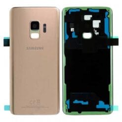 Vitre arrière + vitre caméra Or Samsung Galaxy S9 G960F (Officiel)