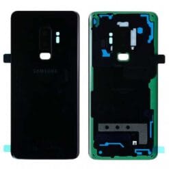 Vitre Arrière + Lentille Caméra Noire Samsung Galaxy S9+ (Compatible)