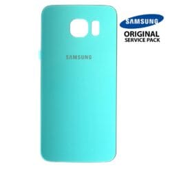 Vitre arrière Samsung S6 G920F bleu turquoise (officiel)