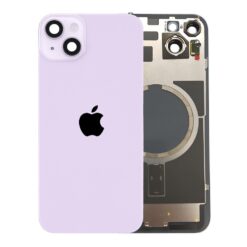 Vitre arrière avec adhésif et MagSafe pour iPhone 14 Plus - Grade A (avec Logo) Mauve