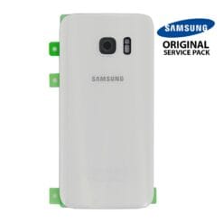 Vitre arrière + vitre caméra Blanc (officiel)  Samsung Galaxy S7  G930F