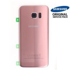 Vitre arrière + vitre caméra Rose (officiel)  Samsung Galaxy S7  Edge G935F