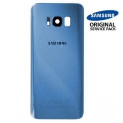 Vitre arrière+vitre caméra Bleu corail (officiel) Samsung Galaxy S8 G950F