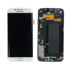 Vitre tactile + Ecran LCD + Châssis Samsung Galaxy S6 Edge Blanc G925F GH97-17162B (officiel) (DRIT)
