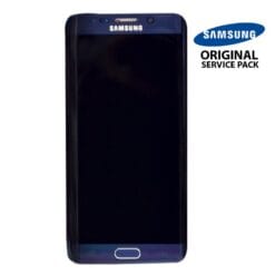 Vitre tactile + Ecran LCD + Samsung Galaxy S6 Edge Bleu/Noir (G925F) (officiel)