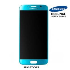 Vitre tactile + écran LCD Samsung Galaxy S6 G920F Bleu turquoise (officiel)