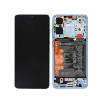 Ecran OLED + Vitre Tactile (Avec Châssis) Bleu Huawei P30 (Compatible)