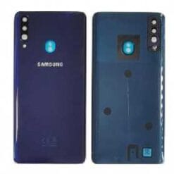 Vitre arrière + lentille caméra bleue Samsung Galaxy A20s A207F (officiel)