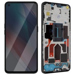 Ecran OLED + Vitre Tactile (avec châssis) Noir Oppo Find X3 NEO (Compatible)