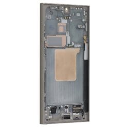 Ecran OLED + Vitre Tactile (avec châssis) Gris Marbré Samsung Galaxy S24 Ultra (Compatible)