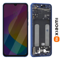 Ecran LCD + vitre tactile + châssis Bleu Subtil Xiaomi Mi 9 Lite (officiel)