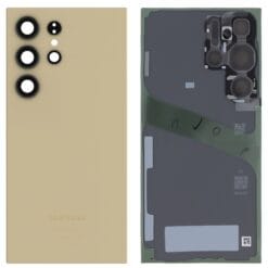 Vitre arrière + lentille caméra Ambre Titane Samsung Galaxy S24 Ultra (Officiel)