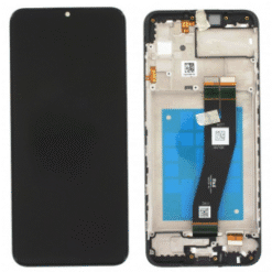 Ecran LCD + Vitre Tactile + Châssis Noir Samsung Galaxy A02s A025G (officiel)