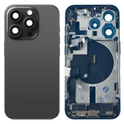 Châssis complet reconditionné pour iPhone 15 Pro Max - Grade A (avec Logo) Titane Noir