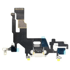 Connecteur de charge + micro avec plaque Blanc iPhone 11