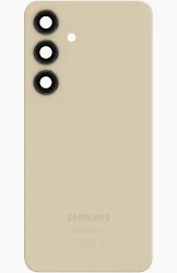 Vitre arrière + lentille caméra Crème Samsung Galaxy S24 Plus (Officiel)