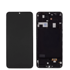 Ecran LCD + Vitre Tactile + Châssis Noir Samsung Galaxy A20 A205F (Officiel)