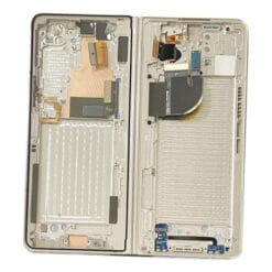 Ecran Oled + Vitre Tactile + châssis crème (Charnière crème) Samsung Galaxy Z Fold 5 F946B (Officiel)
