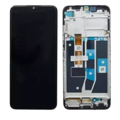 Ecran LCD + vitre tactile + Chassis noir Oppo A16 / A16S (Officiel)