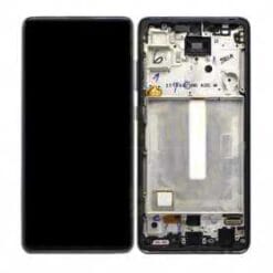 Ecran LCD + Vitre Tactile + Châssis Bleu Samsung Galaxy A52 5G / 4G A525F / A526B (officiel) Sans Batterie