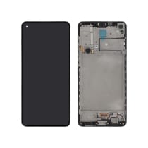 Ecran LCD + Vitre Tactile + Châssis Samsung Galaxy A21S A217F Noir (officiel)