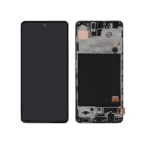 Ecran LCD + Vitre Tactile + Châssis Noir Samsung Galaxy A51 4G A515F (Officiel)