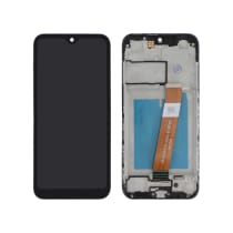 Ecran LCD + Vitre Tactile + Châssis Noir Samsung Galaxy A01 A015F (Officiel) Modèle NON EUROPE