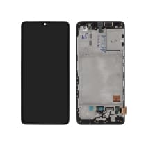 Ecran LCD + Vitre Tactile + Châssis Noir Samsung Galaxy A41 A415F (Officiel)