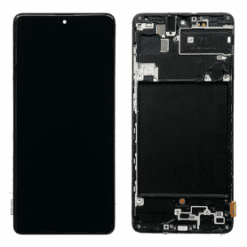 Ecran LCD + Vitre Tactile + Châssis Noir Samsung Galaxy A71 A715F (Officiel)
