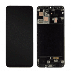 Ecran LCD + Vitre Tactile + Châssis Samsung Galaxy A50s (A507F) (INCELL) Noir (Compatible)