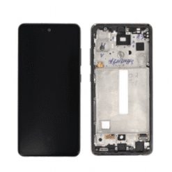 Ecran LCD + Vitre Tactile + Châssis Noir Samsung Galaxy A52S 5G A528F (Officiel) Sans Batterie
