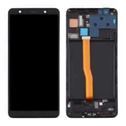 Ecran LCD + Vitre Tactile + Châssis Noir Samsung Galaxy A7 2018 (A750) (INCELL) (Compatible)