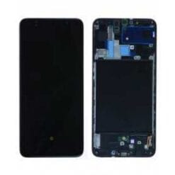 Ecran LCD + Vitre Tactile + Châssis Noir Samsung Galaxy A70 A705F (Officiel)