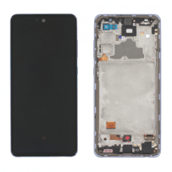 Ecran LCD + Vitre Tactile + Châssis Violet Samsung Galaxy A72 4G A725F (Officiel) Sans Batterie
