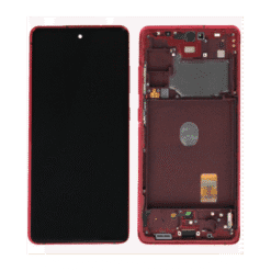 Ecran OLED + Vitre Tactile + Châssis Rouge Samsung Galaxy S20 FE 4G/5G G780F G780F, DSM GT780G (officiel)