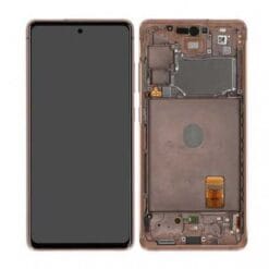 Ecran OLED + Vitre Tactile + Châssis Orange Samsung Galaxy S20 FE 4G/5G G780F G780F, DSM GT780G (officiel)