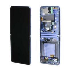Ecran OLED + Vitre Tactile + châssis Violet (mirror purple) Samsung Galaxy Z Flip F700  (officiel)