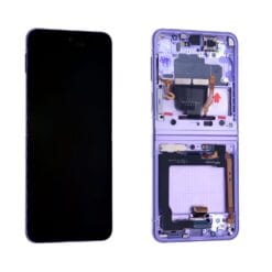 Ecran OLED + Vitre Tactile + châssis Lavande Samsung Galaxy Z Flip 3 5G F711B (officiel)