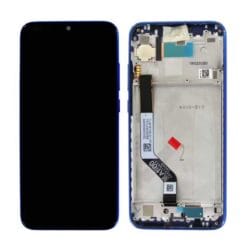 Ecran LCD + Vitre Tactile (avec châssis) Bleu Xiaomi Redmi Note 7 (Reconditionné)