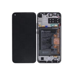Ecran LCD + Vitre tactile (avec châssis) + Batterie Noir Huawei P40 Lite (Officiel)