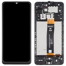 Ecran LCD + Vitre Tactile + châssis noir Samsung Galaxy A12 Nacho A127F (officiel) Sans Batterie