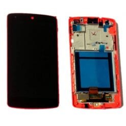 Ecran LCD + vitre tactile + châssis LG Nexus 5 D820, D821 Rouge (Officiel)