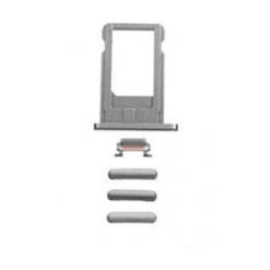Lot de Boutons + Tiroir SIM Argent iPhone 6 (Compatible)