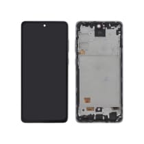 Ecran OLED + Vitre Tactile + Châssis Noir Samsung Galaxy A72 (A725F) (Compatible)