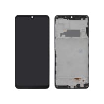Ecran OLED + Vitre Tactile + Châssis Samsung Galaxy A22 (A225F/A225M) Noir (Compatible)