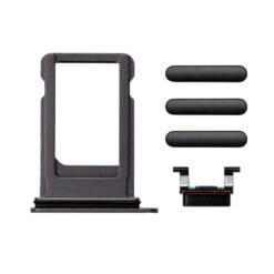 Lot de Boutons + Tiroir SIM Gris Sidéral iPhone 5S (Compatible)
