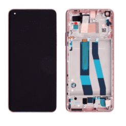 Ecran LCD + vitre tactile + châssis Rose Xiaomi Mi 11 Lite 4G (officiel)