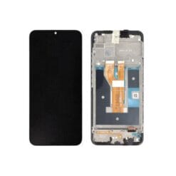 Ecran Lcd + Vitre tactile avec châssis noir Realme C21 (Officiel)