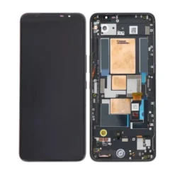 Ecran LCD + Vitre Tactile (avec châssis) Noir Asus Rog Phone 5 (ZS673KL) (Compatible)